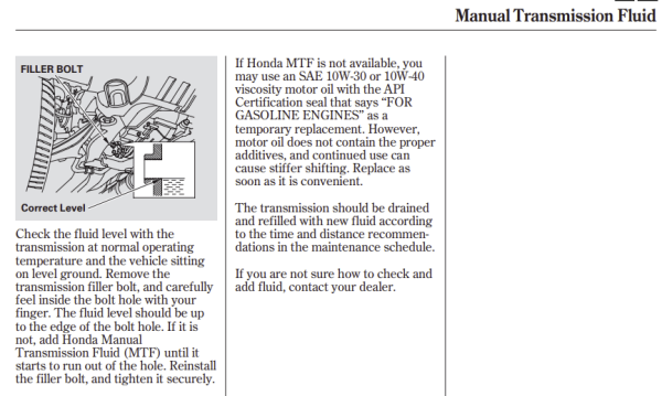 Honda MTF 3 Equivalent | Manual Transmission Oils | EnginesWork Forum